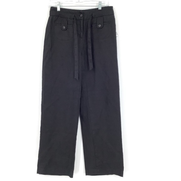 Charter Club Pants - Linen Wide Leg Full Length Classic Relaxed Fit Belted Pant sz 10P